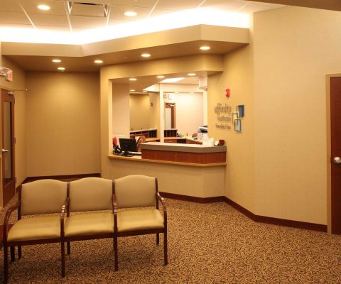 Waiting room at Affinity Healthcare medical office facility