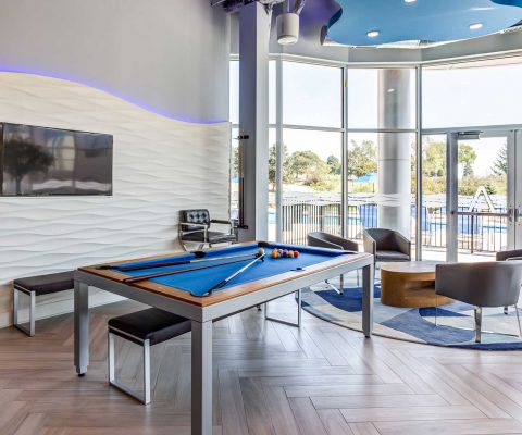 Pool table at Apex 41 apartments
