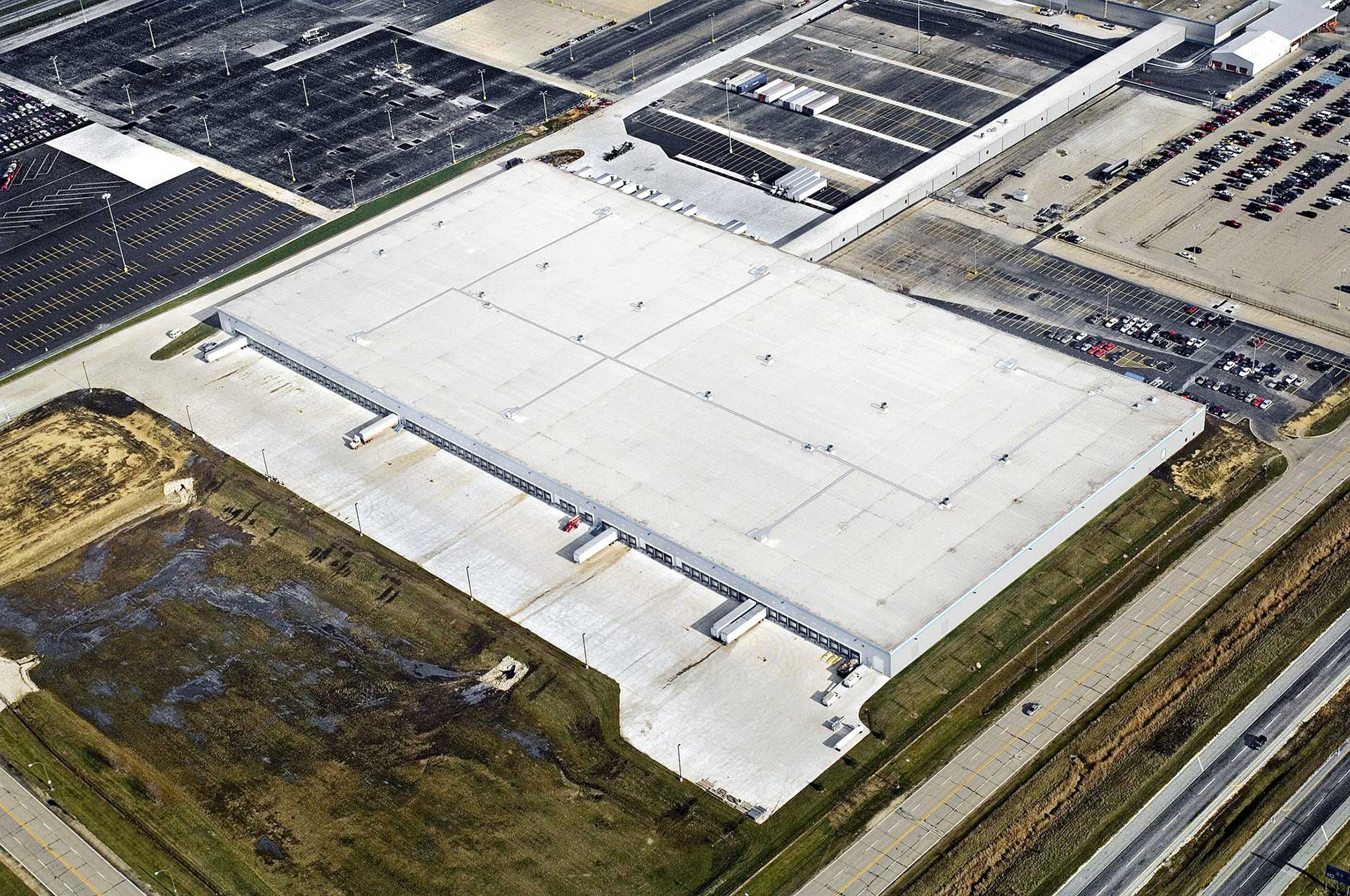 Aerial view of Chrysler Group JIT Sequence Center