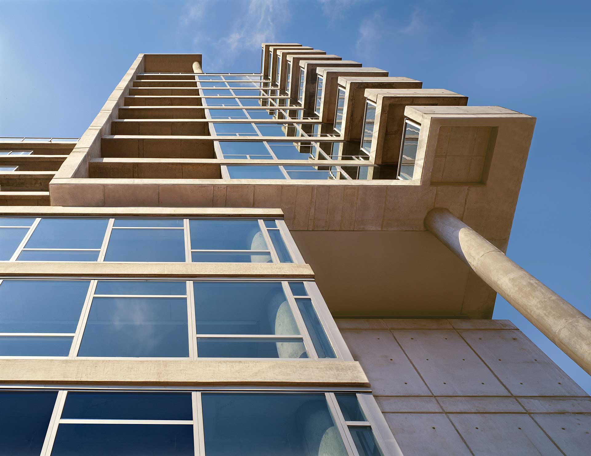 Floor-to-ceiling windows and private balconies at Contemporaine condominiums