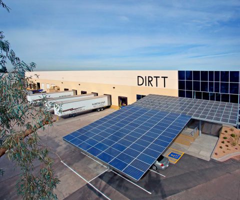 Solar panels at DIRTT Environmental Solutions