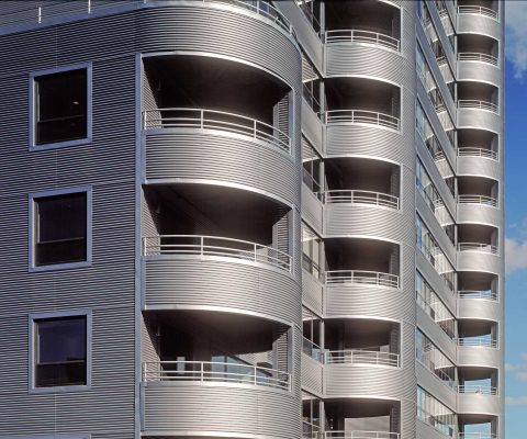 Private balconies at Marina Condominiums