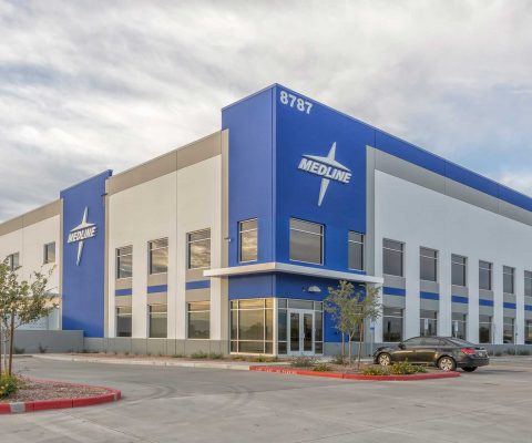 Exterior of Medline Industries distribution center in Phoenix, Arizona