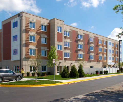 Exterior of Myers Place supportive living residence
