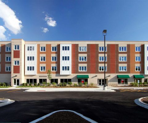 Exterior of Myers Place supportive living residence