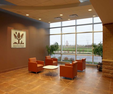 Lobby of the Naperville Public Works Center