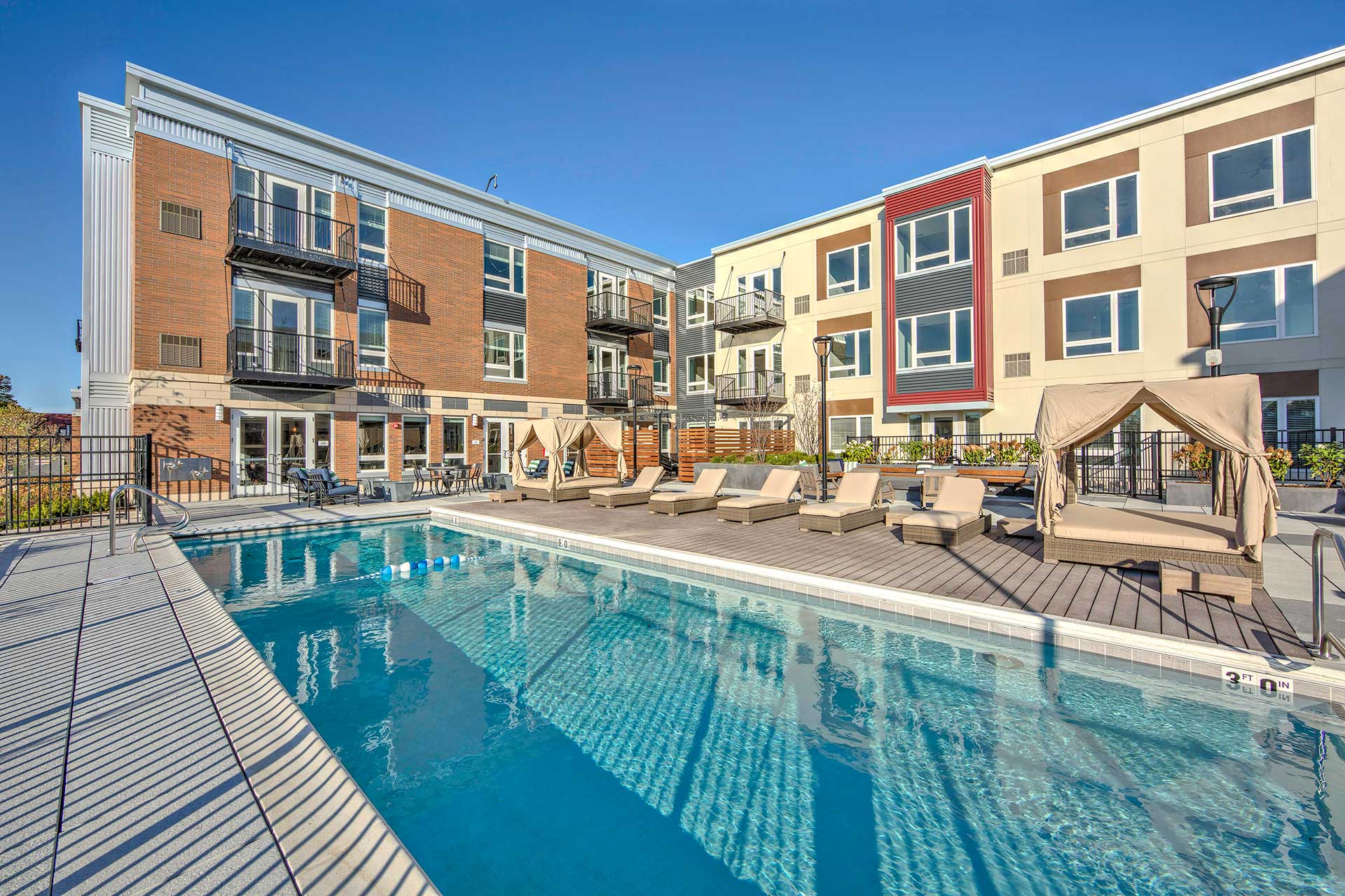 Outdoor pool at Park 205 apartment residence