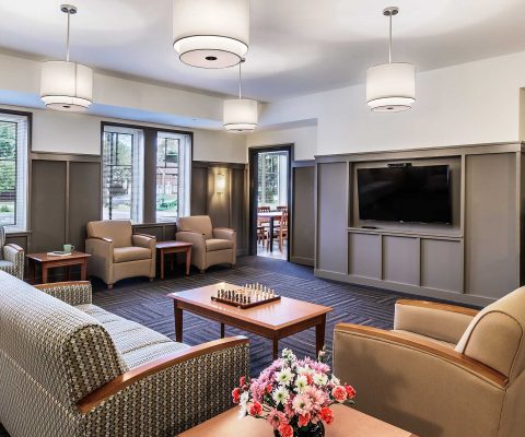 Lounge at PhilHaven affordable and supportive living residence