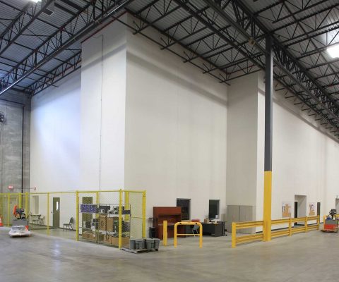 Interior of PPG Industries distribution facility
