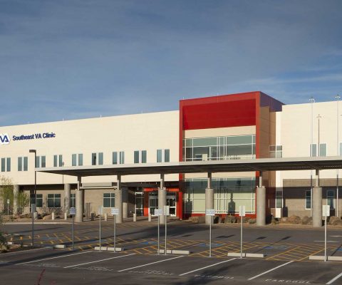 Exterior view of the Southeast VA Clinic in Gilbert, Arizona