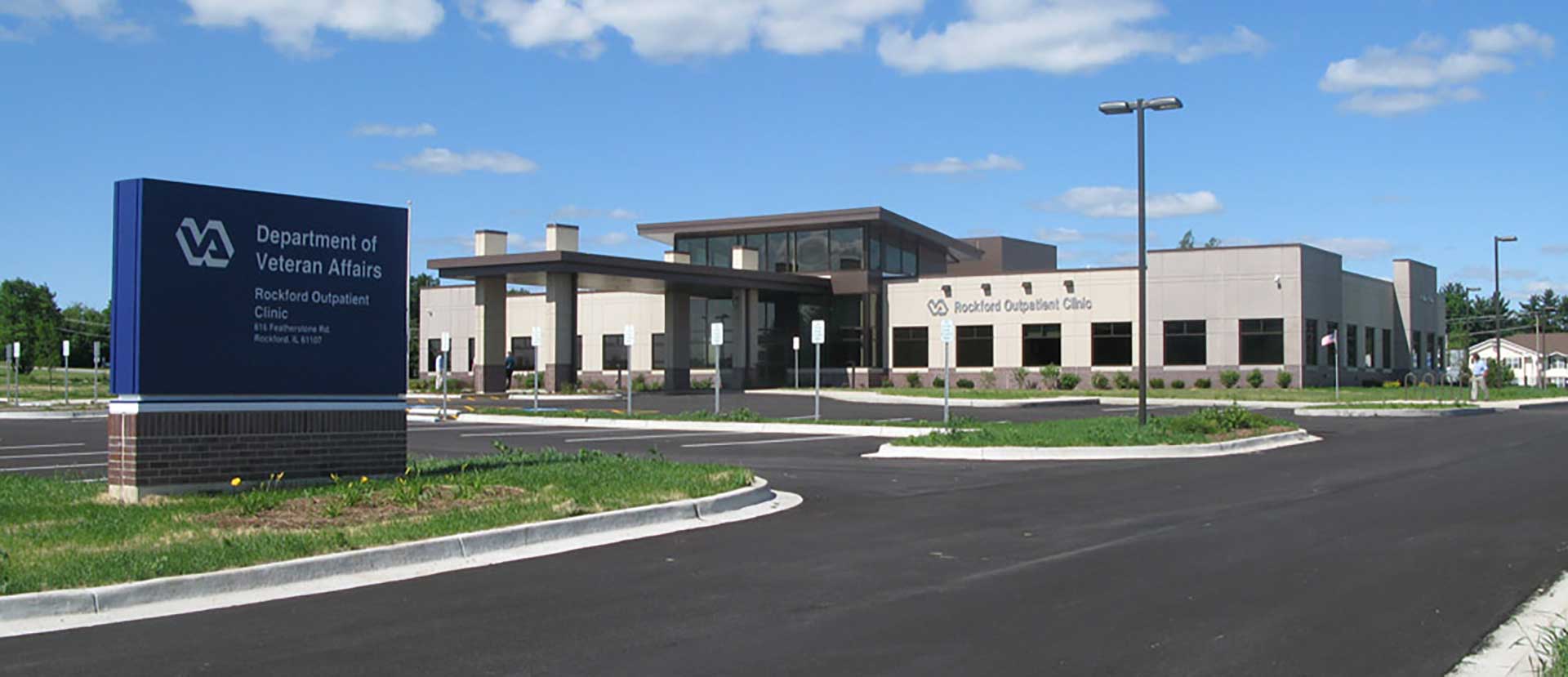 Exterior of the Rockford VA Outpatient Clinic