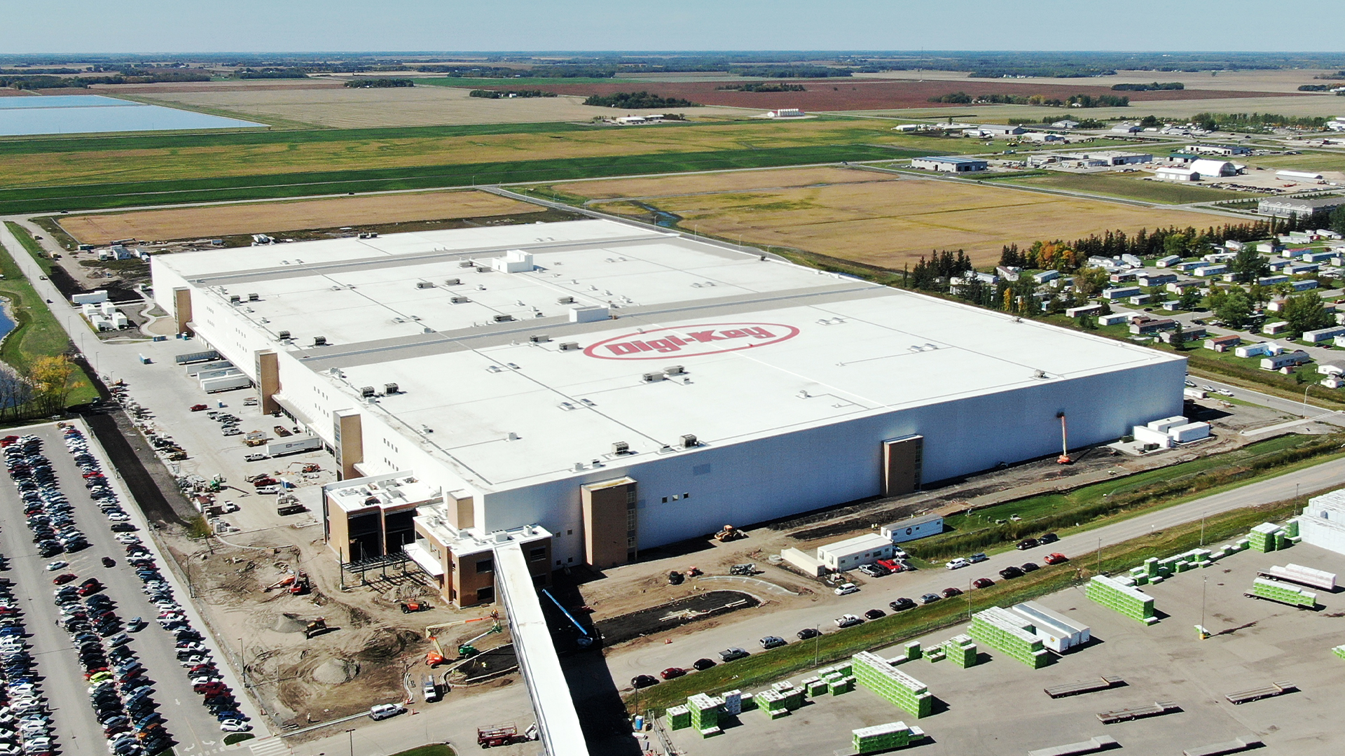Aerial view of the Digi-Key Product Distribution Center Expansion